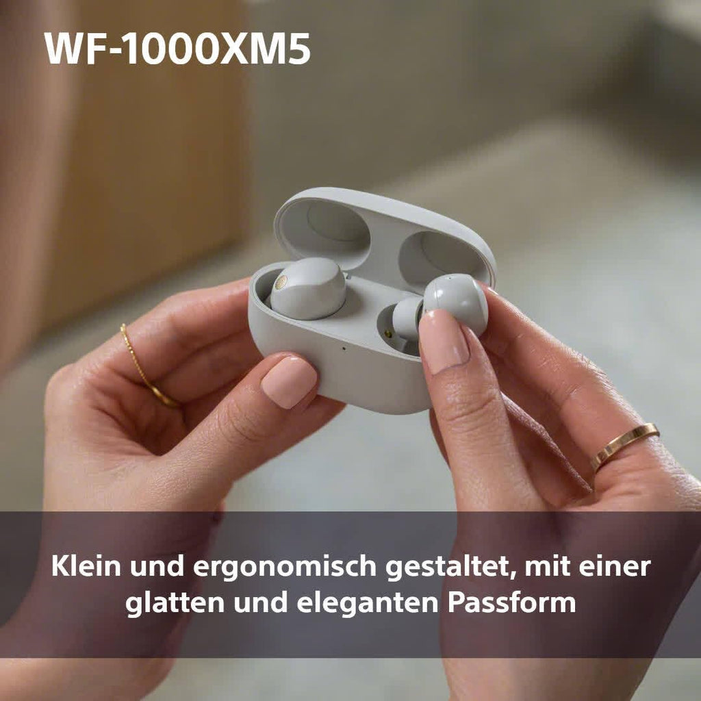 Was auf's Ohr? Sony WF-1000XM5 Kabellose Noise Cancelling Kopfhörer, Bluetooth, In-Ear-Kopfhörer, Mikrofon, bis zu 24 Stunden Akkulaufzeit, Schnellladefunktion, IPX4, iOS & Android kompatibel