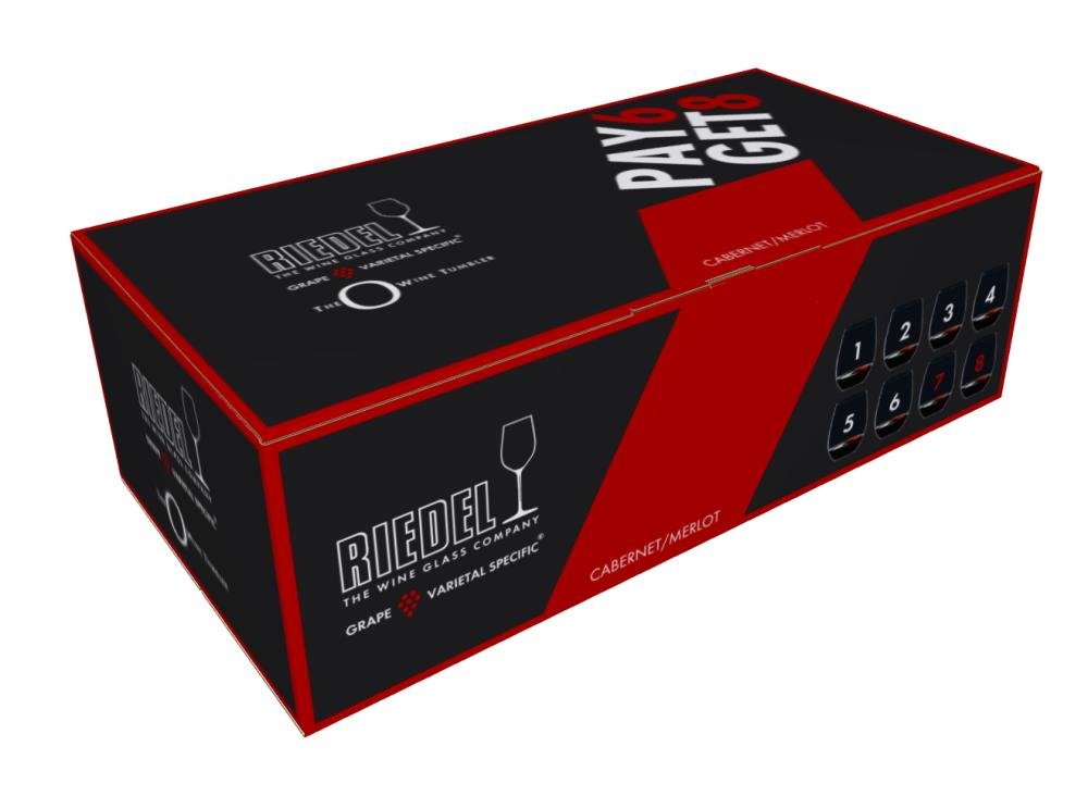 Sehr edel und ungewöhnlich: RIEDEL The O Wine Tumbler Cabernet/Merlot, 4 zum Preis von 3, Kristallglas, alle Riedel Gläser sind spülmaschinenfest.