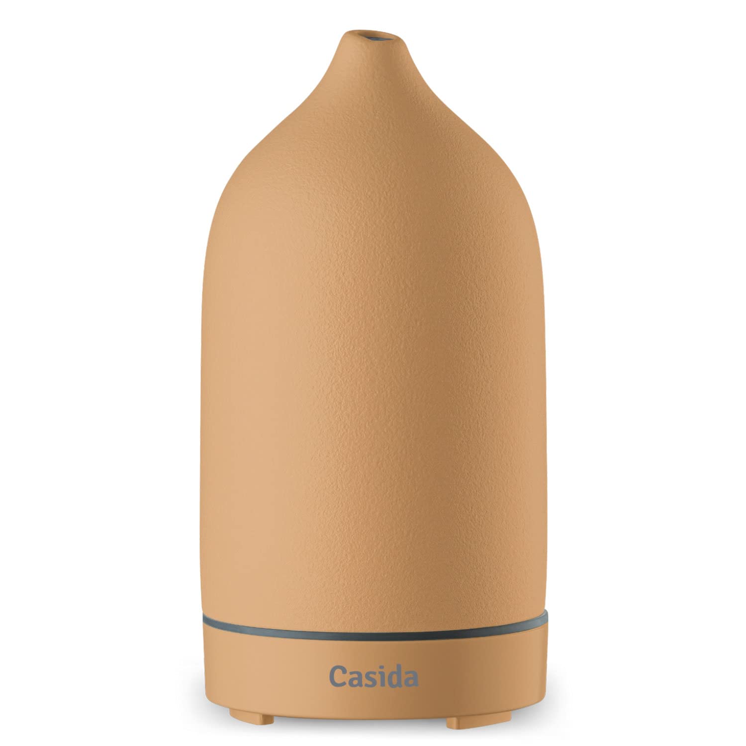 AAAAroma! Moderner Keramik Aroma Diffuser für ätherische Öle mit LED Licht 3-in-1: Ultraschall Diffusor, Luftbefeuchter und Nachtlicht - 100 ml Wassertank (Schwarz)