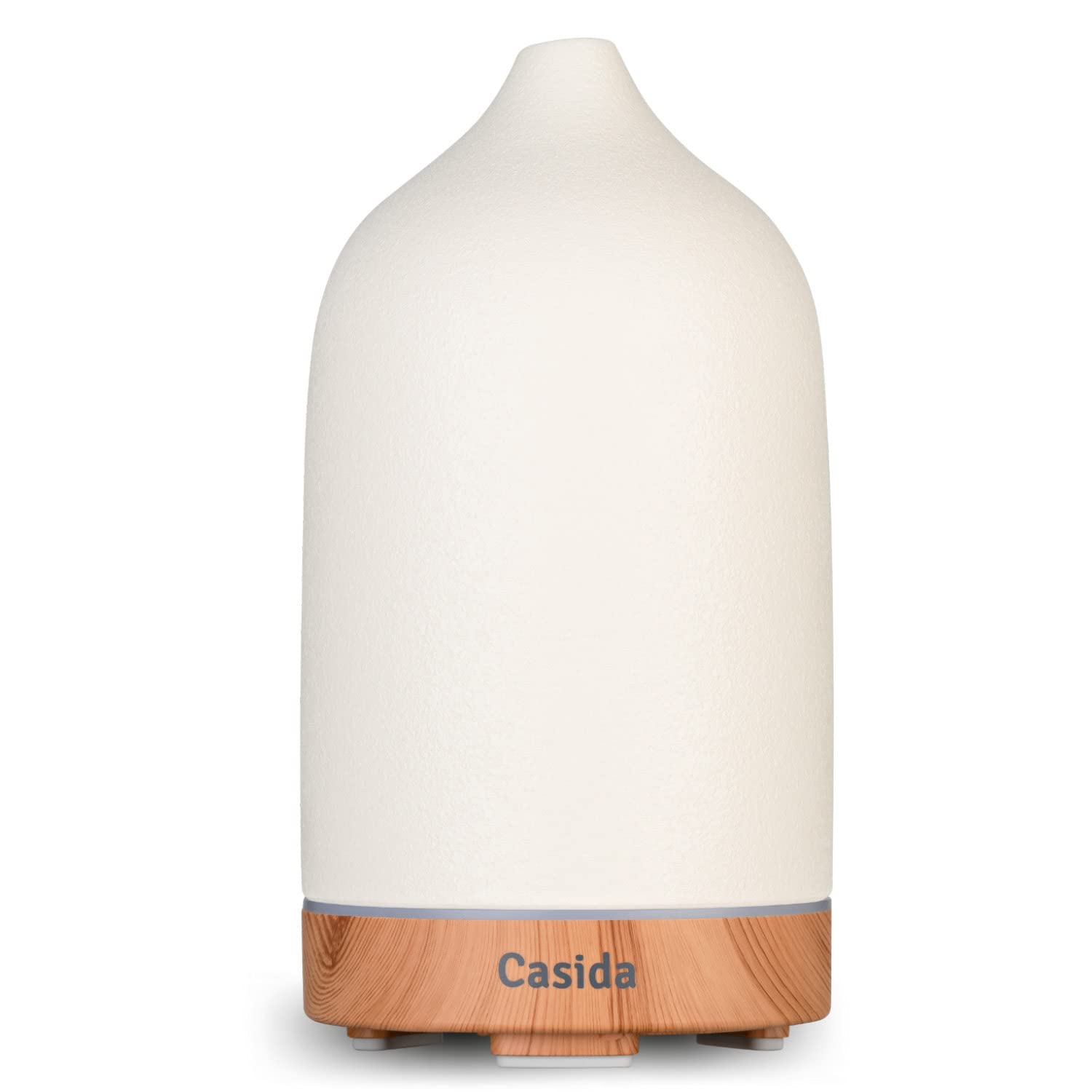 AAAAroma! Moderner Keramik Aroma Diffuser für ätherische Öle mit LED Licht 3-in-1: Ultraschall Diffusor, Luftbefeuchter und Nachtlicht - 100 ml Wassertank (Schwarz)