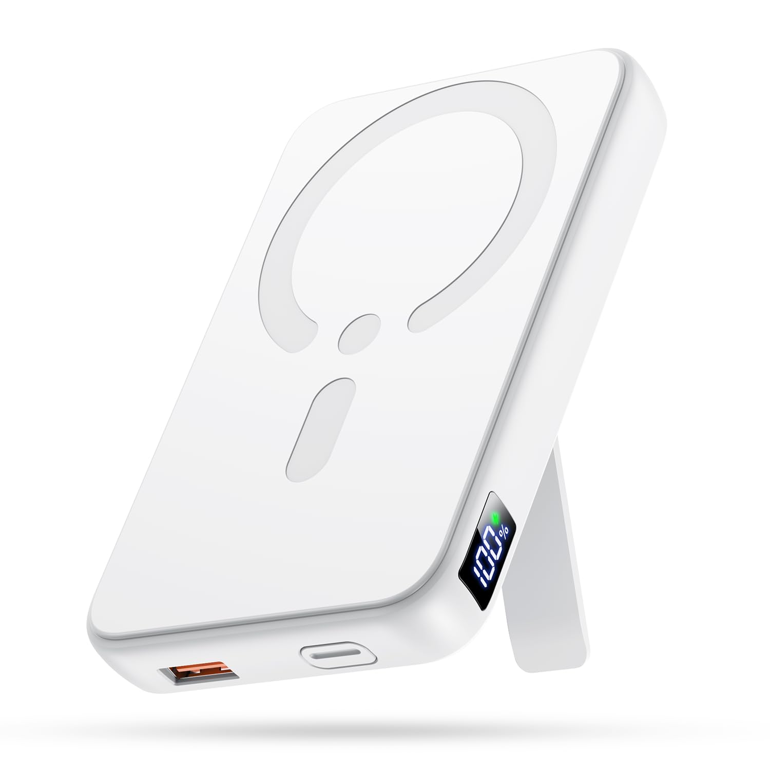 Genug Saft dabei? Powerbank für Magsafe, 12000mAh Kabellose Power Bank mit 22.5W PD USB-A Ausgabe, Magnetisch, Externer Handyakku mit LED-Anzeige, Typ-C Eingang & Ausgang für iPhone 17/16/15/14/13/12/Pro/Pro Max