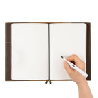 Damit keine Erinnerung verlorengeht: Wanderings A5 Travelers Notebook mit Fächern – Echtes Leder Journal, 6" x8,5/15 x 22cm Nachfüllbares Reisetagebuch, um alle Abenteuer des Lebens festzuhalten, 120 GSM Blanko Einlagen