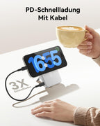 Genug Saft dabei? Powerbank für Magsafe, 12000mAh Kabellose Power Bank mit 22.5W PD USB-A Ausgabe, Magnetisch, Externer Handyakku mit LED-Anzeige, Typ-C Eingang & Ausgang für iPhone 17/16/15/14/13/12/Pro/Pro Max