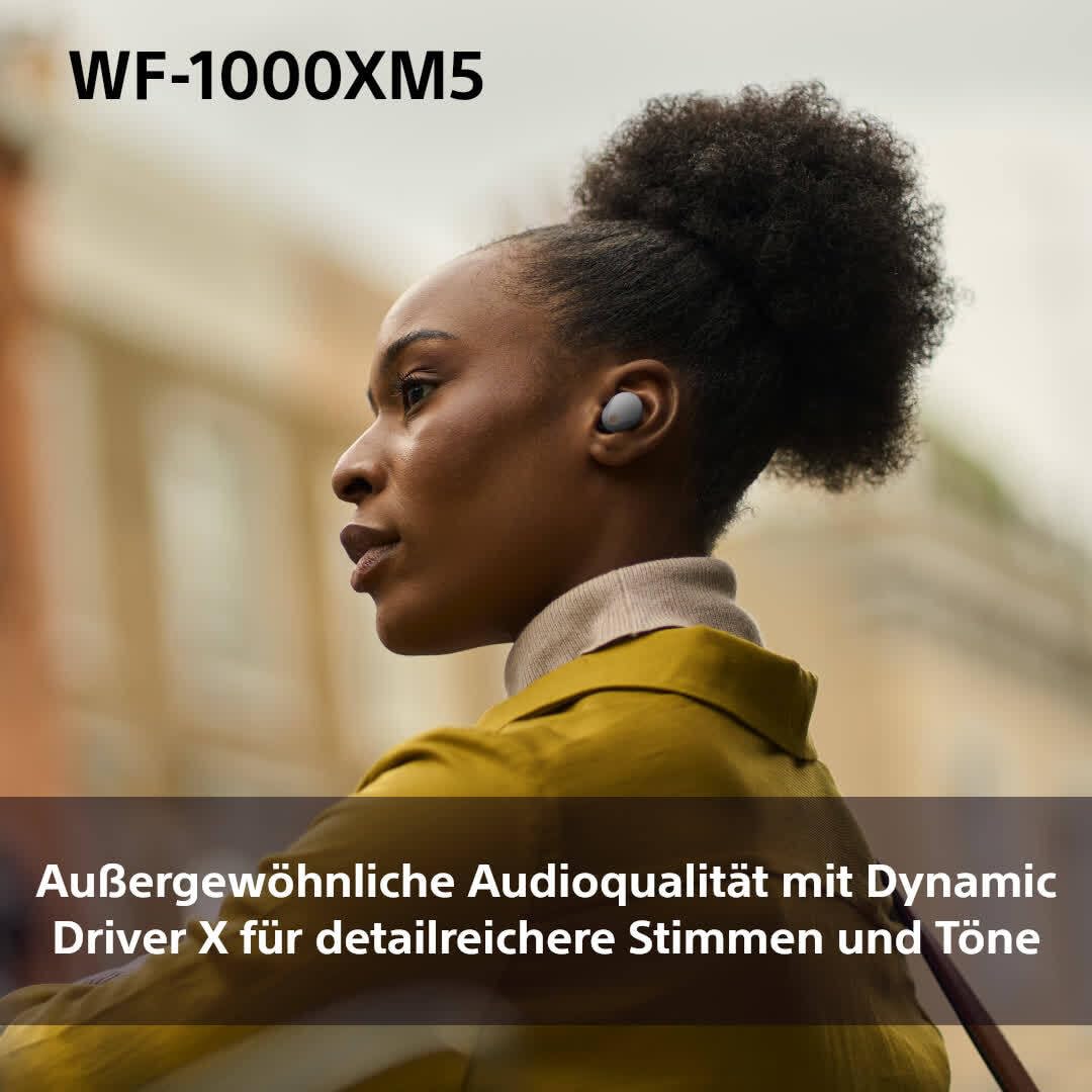 Was auf's Ohr? Sony WF-1000XM5 Kabellose Noise Cancelling Kopfhörer, Bluetooth, In-Ear-Kopfhörer, Mikrofon, bis zu 24 Stunden Akkulaufzeit, Schnellladefunktion, IPX4, iOS & Android kompatibel