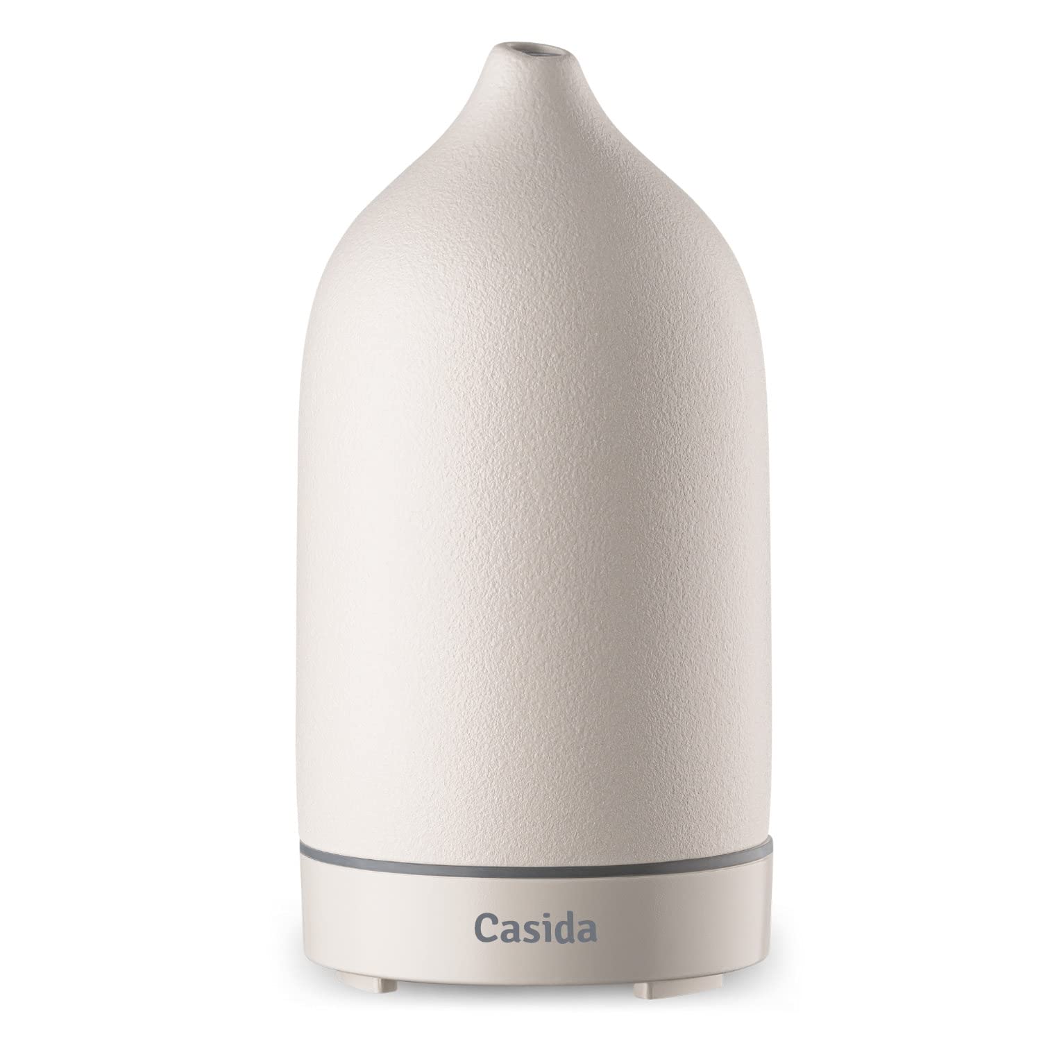 AAAAroma! Moderner Keramik Aroma Diffuser für ätherische Öle mit LED Licht 3-in-1: Ultraschall Diffusor, Luftbefeuchter und Nachtlicht - 100 ml Wassertank (Schwarz)