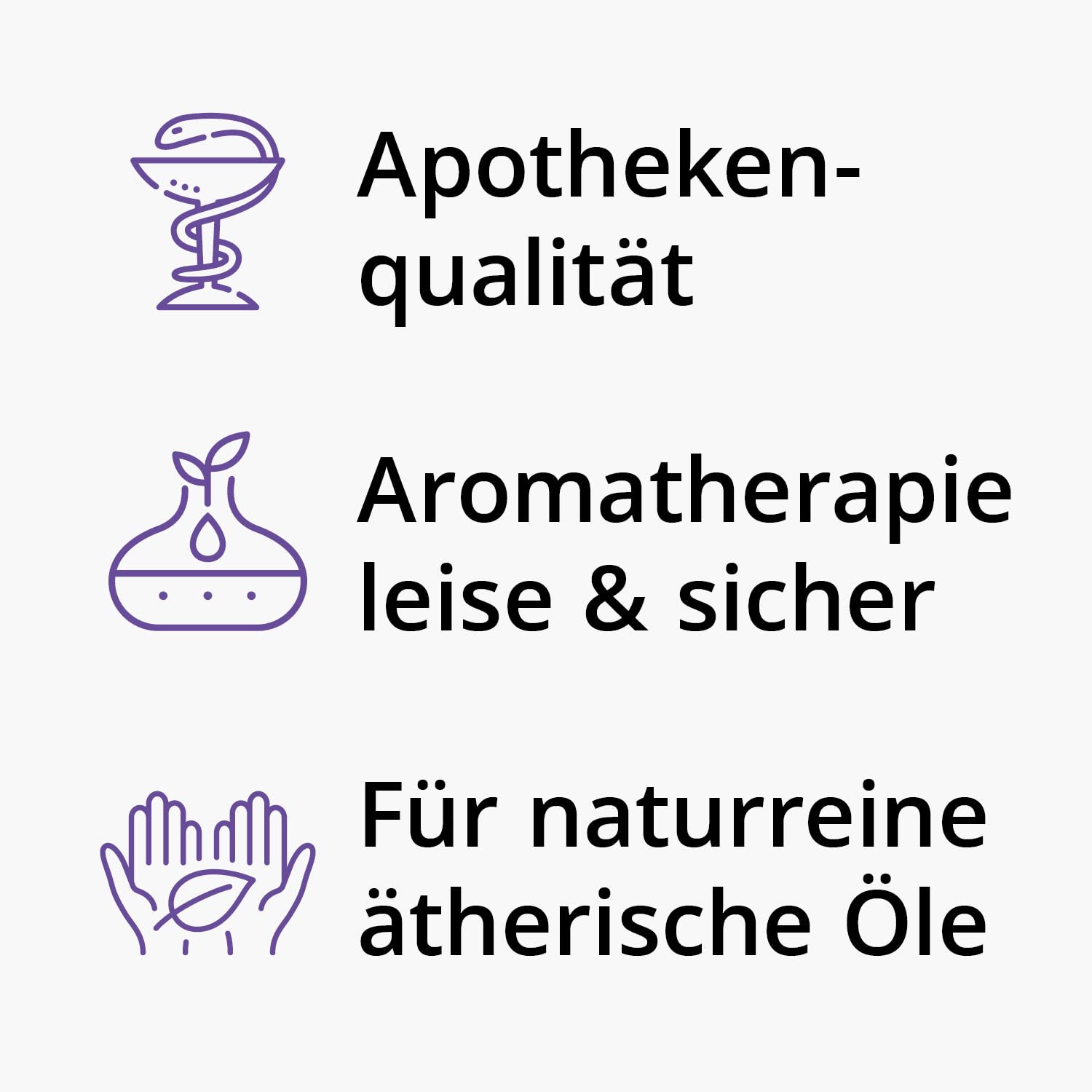 AAAAroma! Moderner Keramik Aroma Diffuser für ätherische Öle mit LED Licht 3-in-1: Ultraschall Diffusor, Luftbefeuchter und Nachtlicht - 100 ml Wassertank (Schwarz)