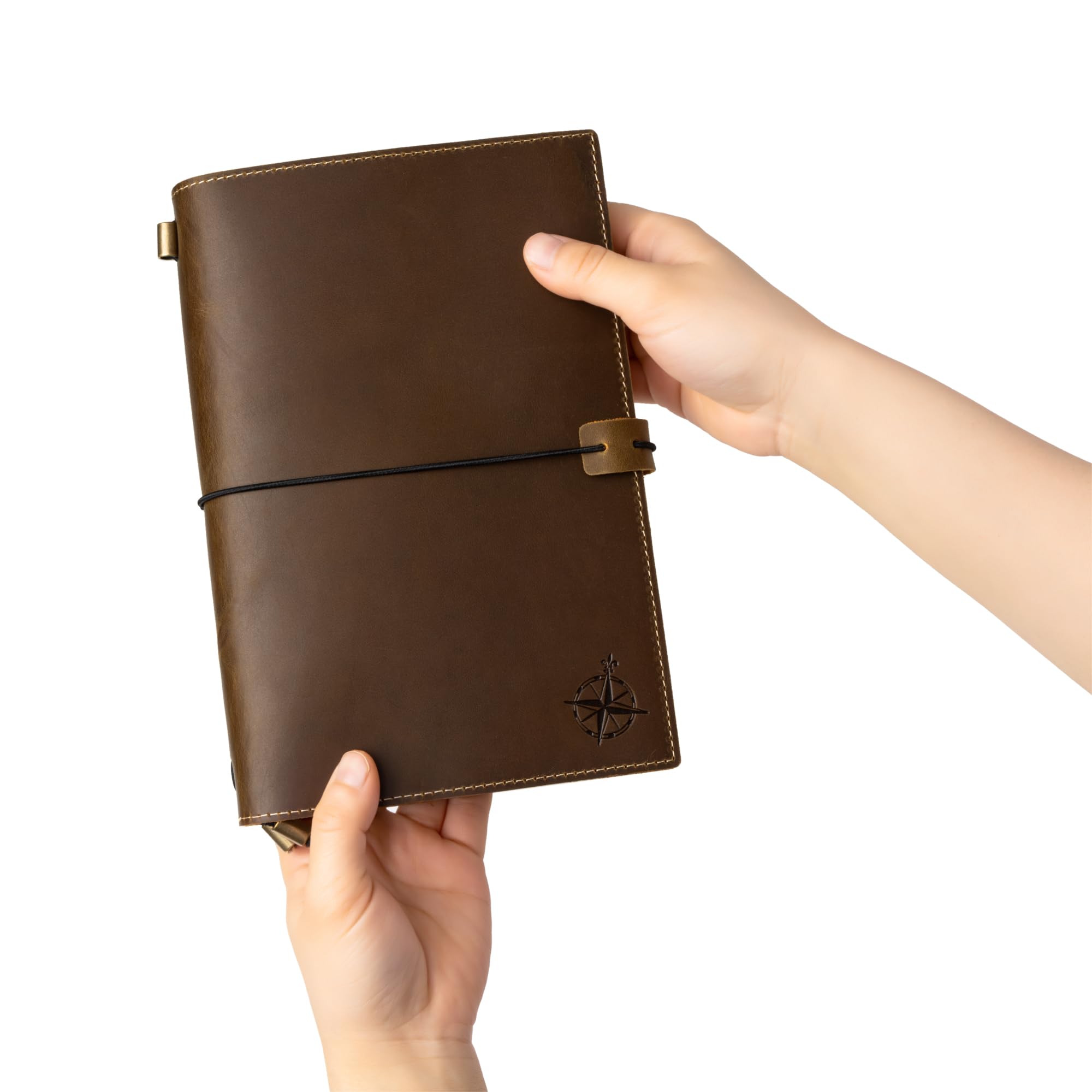 Damit keine Erinnerung verlorengeht: Wanderings A5 Travelers Notebook mit Fächern – Echtes Leder Journal, 6" x8,5/15 x 22cm Nachfüllbares Reisetagebuch, um alle Abenteuer des Lebens festzuhalten, 120 GSM Blanko Einlagen