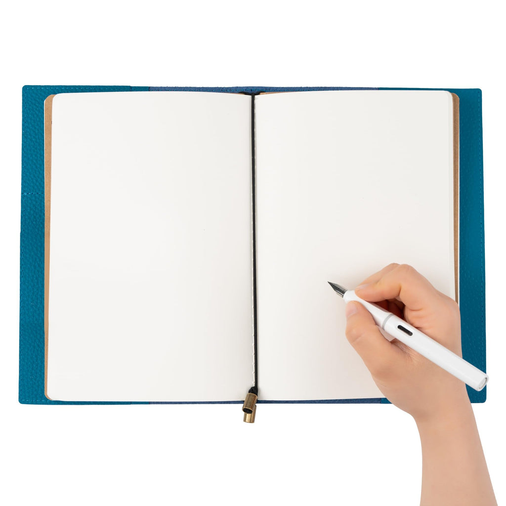 Damit keine Erinnerung verlorengeht: Wanderings A5 Travelers Notebook mit Fächern – Echtes Leder Journal, 6" x8,5/15 x 22cm Nachfüllbares Reisetagebuch, um alle Abenteuer des Lebens festzuhalten, 120 GSM Blanko Einlagen