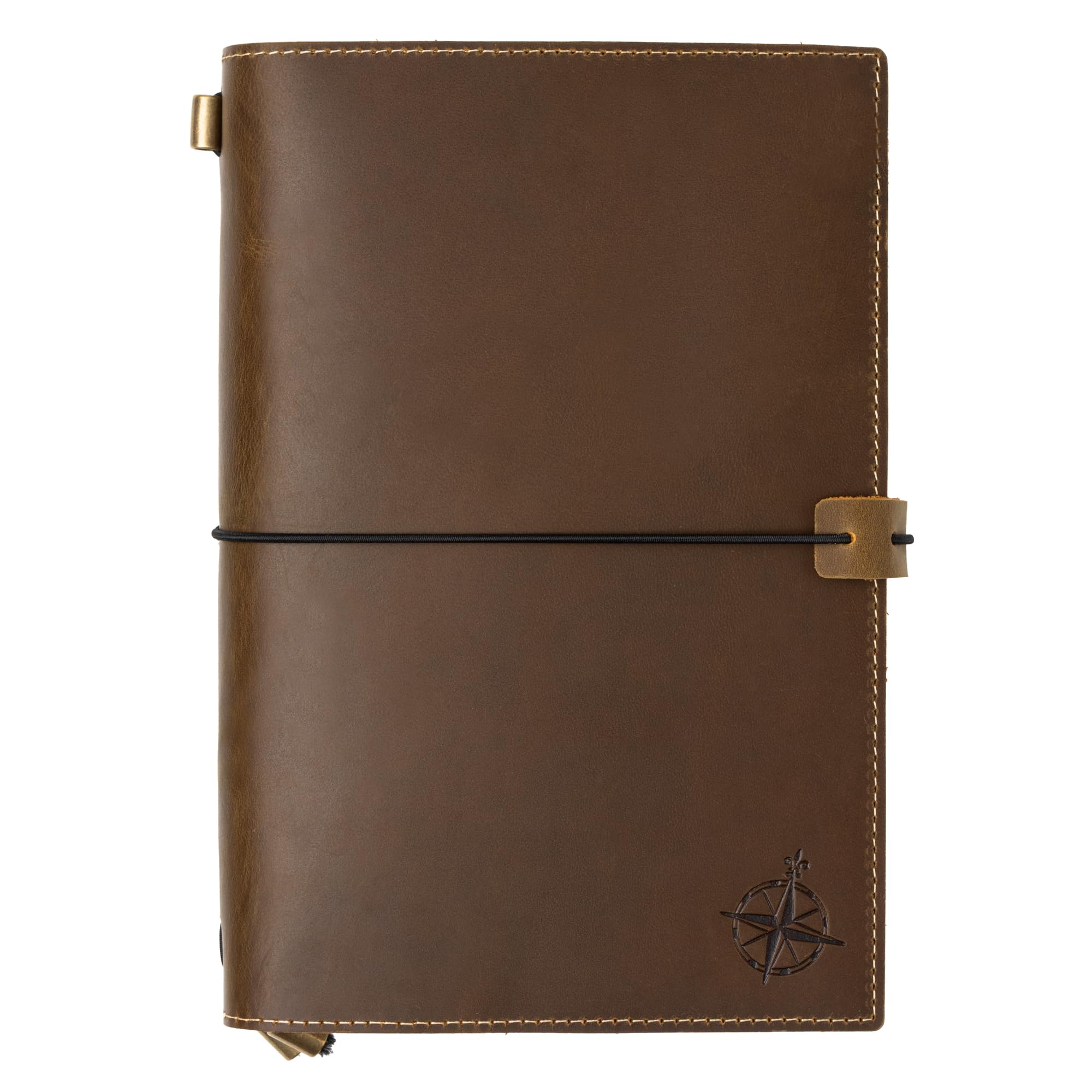Damit keine Erinnerung verlorengeht: Wanderings A5 Travelers Notebook mit Fächern – Echtes Leder Journal, 6" x8,5/15 x 22cm Nachfüllbares Reisetagebuch, um alle Abenteuer des Lebens festzuhalten, 120 GSM Blanko Einlagen