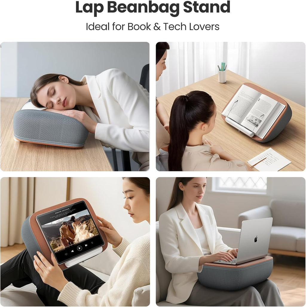 Leseratte? Das ist für Dich: Tounee Buchstütze - Ultraweiche Laptisch-Auflage für Bücher, Tablets & E-Reader - Handfreies Lesen in Bett/Couch - Reduziert Nackenverspannungen - Ideal für Bücher- & E-Reader-Fans