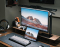 Damit Dir ein Licht aufgeht: Honeywell LED Schreibtischlampe mit Basis, Sunturalux augenschonende Architekten-Schreibtischlampe für Home Office, 1200LM, 4 Farbmodi mit Timer, Schwarz