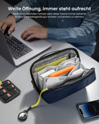 Wer Odnung hält ist nur zu faul zum suchen... tomtoc Kabel- und Zubehörtasche, Kabel Organizer für Ladekabel, Festplatte, MacBook Adapter, Ladegerät, PowerBank, SD Karten...