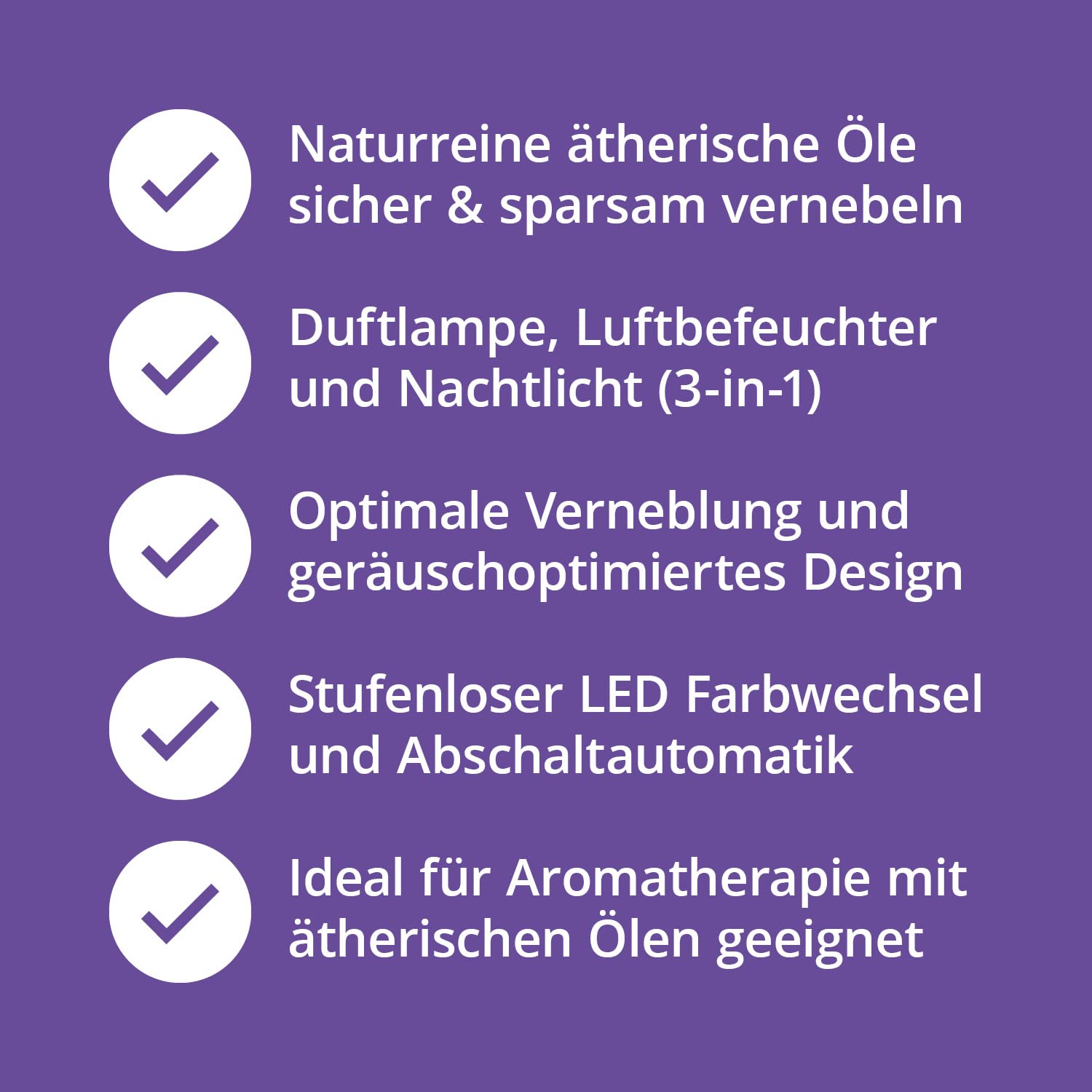 AAAAroma! Moderner Keramik Aroma Diffuser für ätherische Öle mit LED Licht 3-in-1: Ultraschall Diffusor, Luftbefeuchter und Nachtlicht - 100 ml Wassertank (Schwarz)