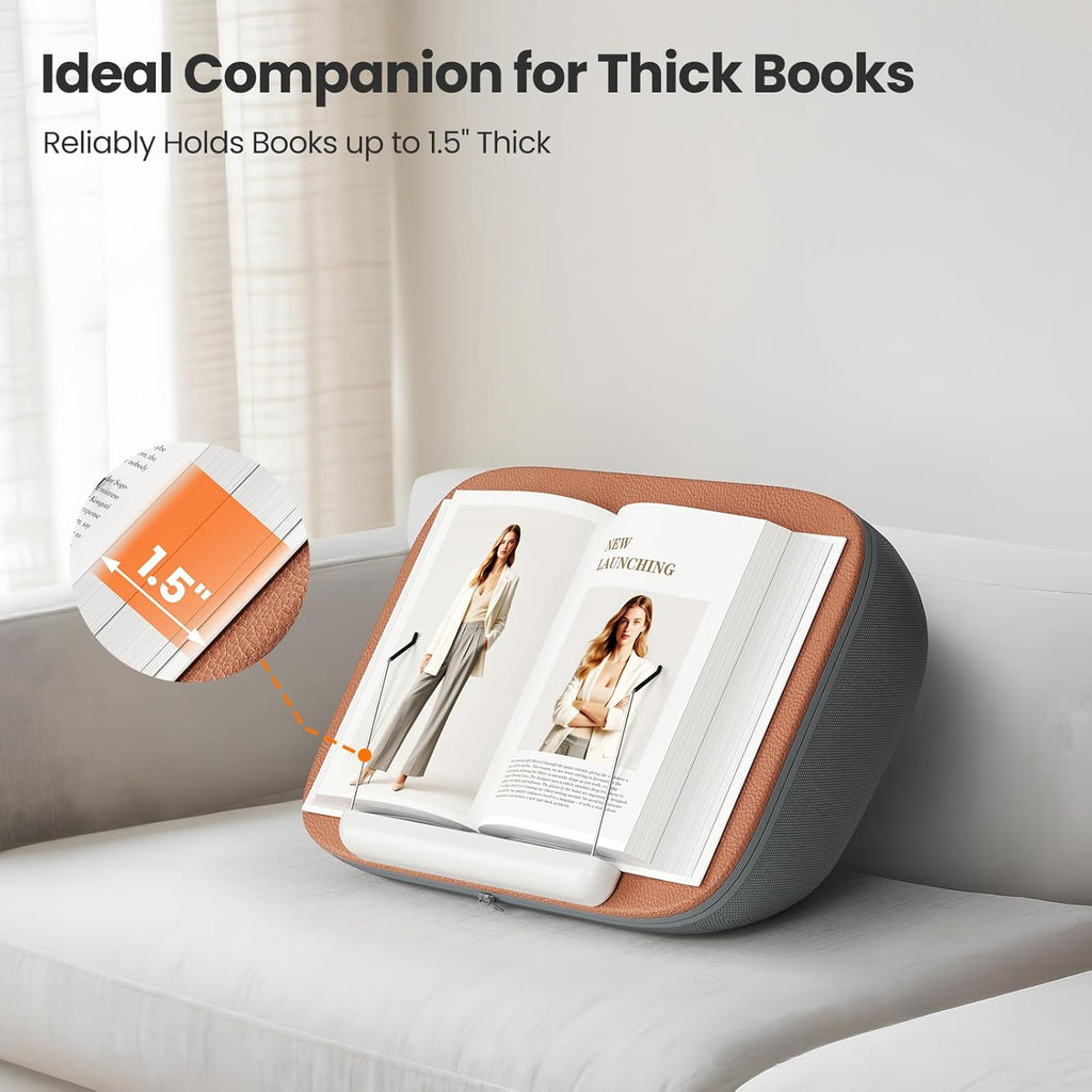 Leseratte? Das ist für Dich: Tounee Buchstütze - Ultraweiche Laptisch-Auflage für Bücher, Tablets & E-Reader - Handfreies Lesen in Bett/Couch - Reduziert Nackenverspannungen - Ideal für Bücher- & E-Reader-Fans