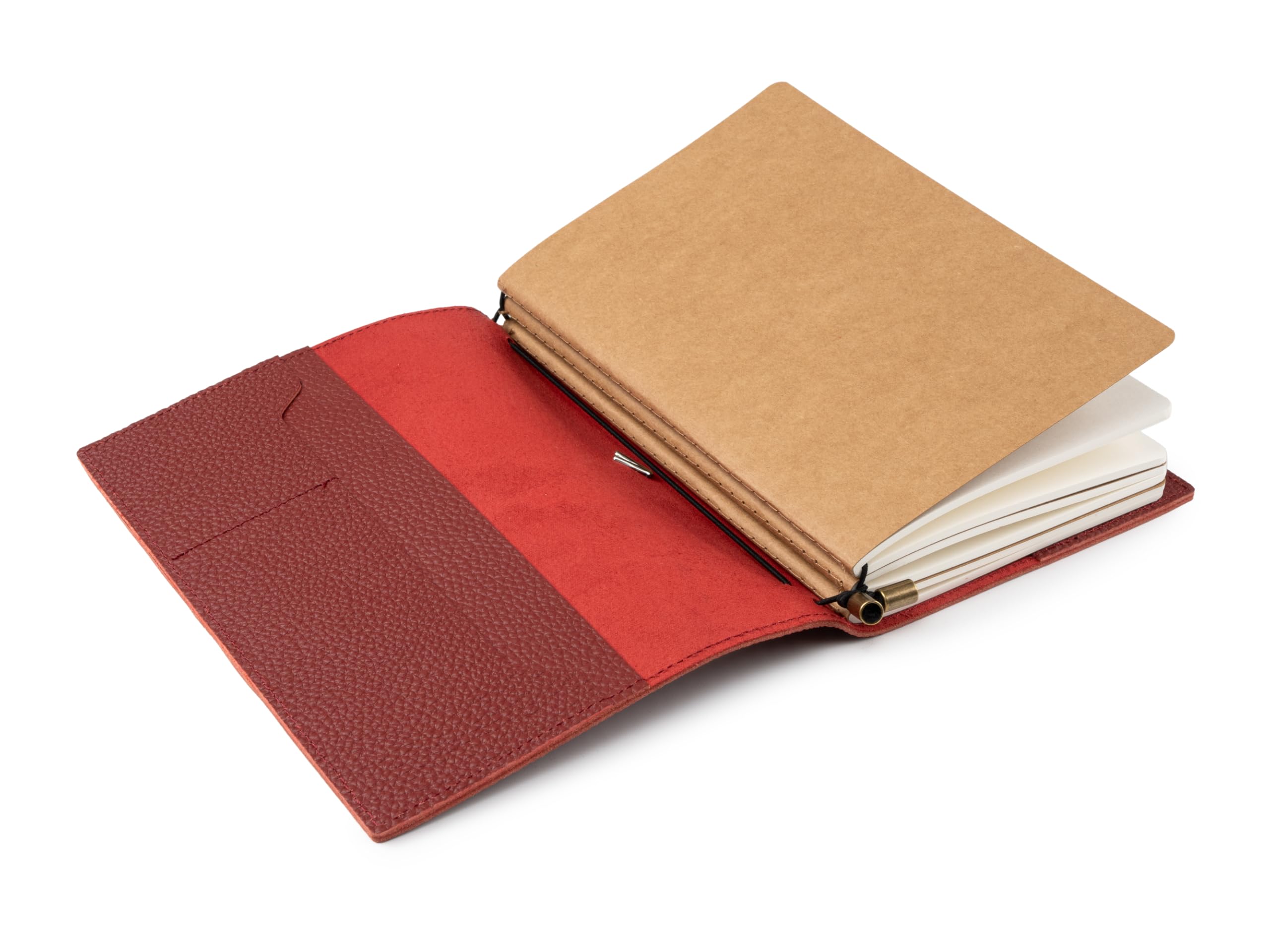Damit keine Erinnerung verlorengeht: Wanderings A5 Travelers Notebook mit Fächern – Echtes Leder Journal, 6" x8,5/15 x 22cm Nachfüllbares Reisetagebuch, um alle Abenteuer des Lebens festzuhalten, 120 GSM Blanko Einlagen