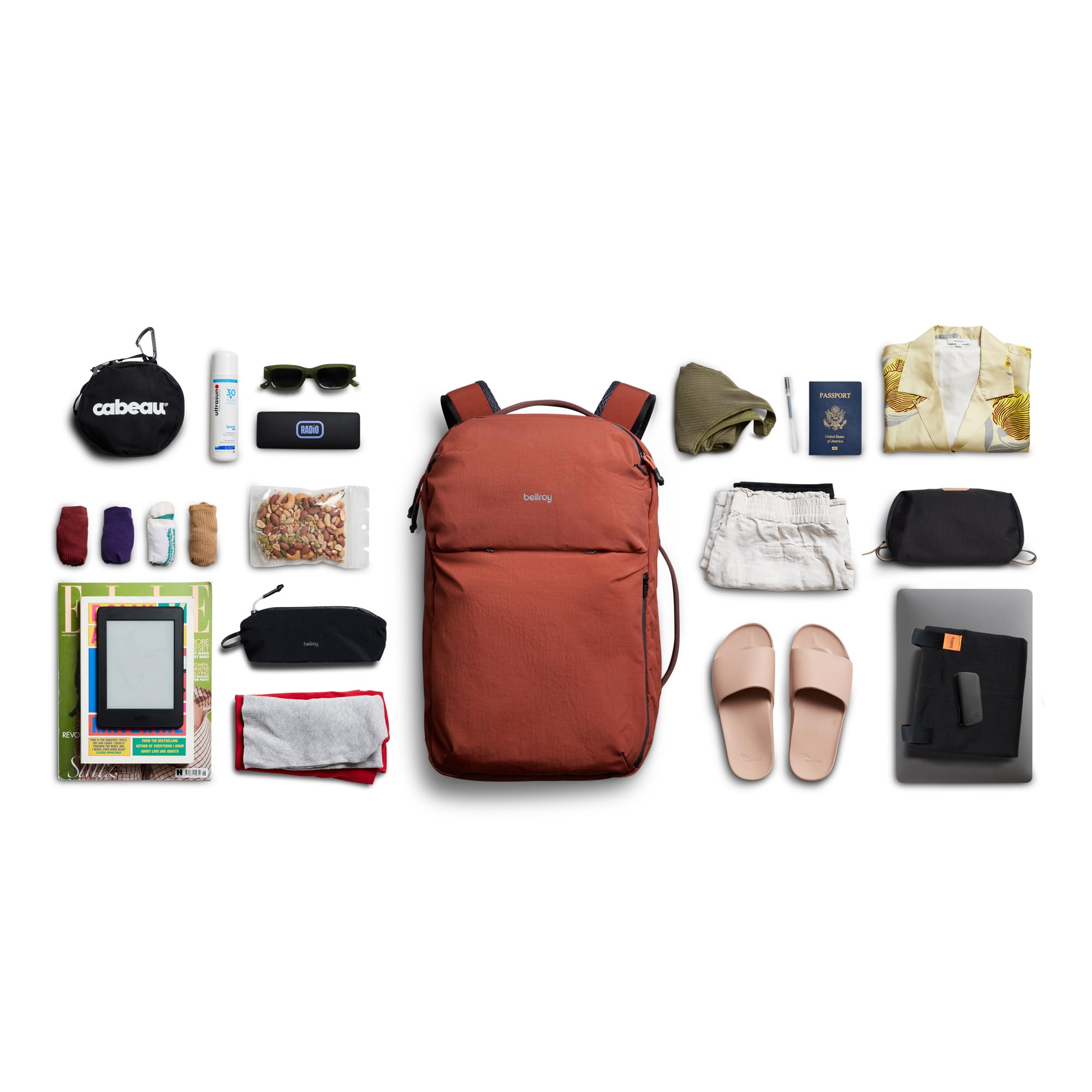 Zu schön zum wandern... Bellroy Lite Travel Pack 30L Handgepäck-Rucksack, Reiserucksack mit Laptop-Fach, inneren Packfächern und verstaubaren Schultergurten - Clay