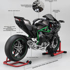 Was Du schon immer wolltest: Diecast-Motorrad mit Sound & Licht Funktionen, Hochglanz-Spray-Finish, Gummireifen, Premium Sammlerstück, Maßstab 1/6