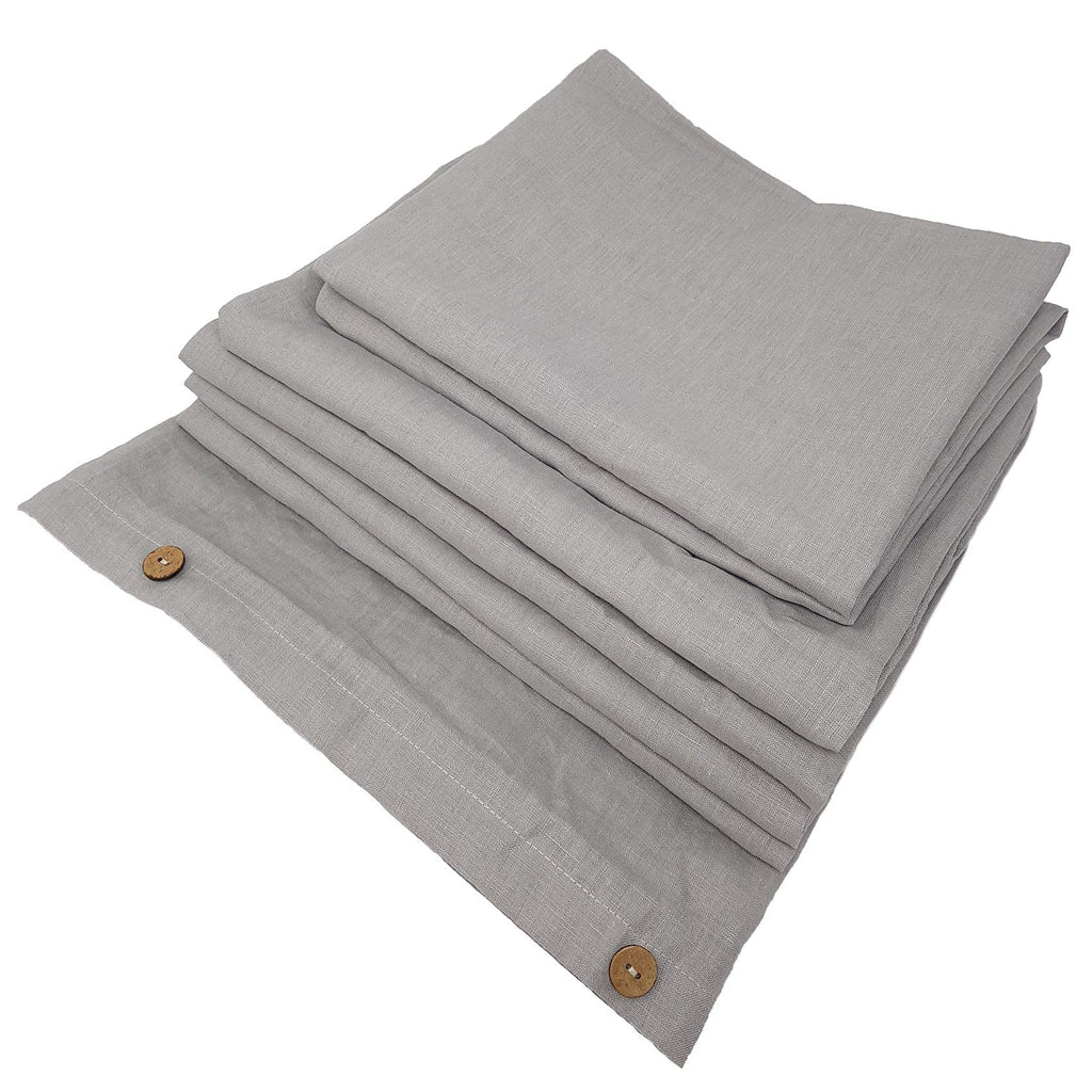 Schlaf schön! Leinen-Bettwäsche aus 100% Leinen (Bettwäsche-Set: Decke 135 x 200 cm und Kissen 80 x 80 cm), Stonewashed Leinenbettwäsche Natur beige, Bettbezug aus hochwertigem reinem Leinen