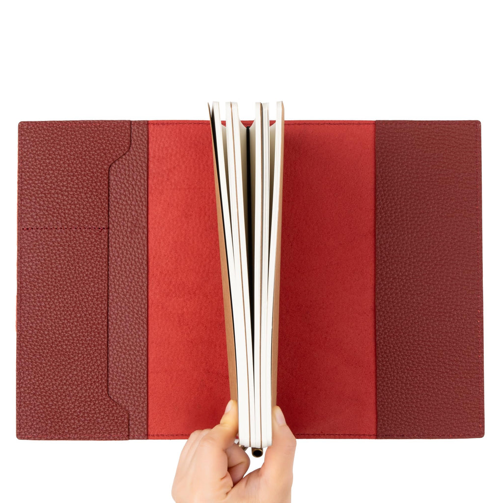 Damit keine Erinnerung verlorengeht: Wanderings A5 Travelers Notebook mit Fächern – Echtes Leder Journal, 6" x8,5/15 x 22cm Nachfüllbares Reisetagebuch, um alle Abenteuer des Lebens festzuhalten, 120 GSM Blanko Einlagen