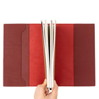 Damit keine Erinnerung verlorengeht: Wanderings A5 Travelers Notebook mit Fächern – Echtes Leder Journal, 6" x8,5/15 x 22cm Nachfüllbares Reisetagebuch, um alle Abenteuer des Lebens festzuhalten, 120 GSM Blanko Einlagen