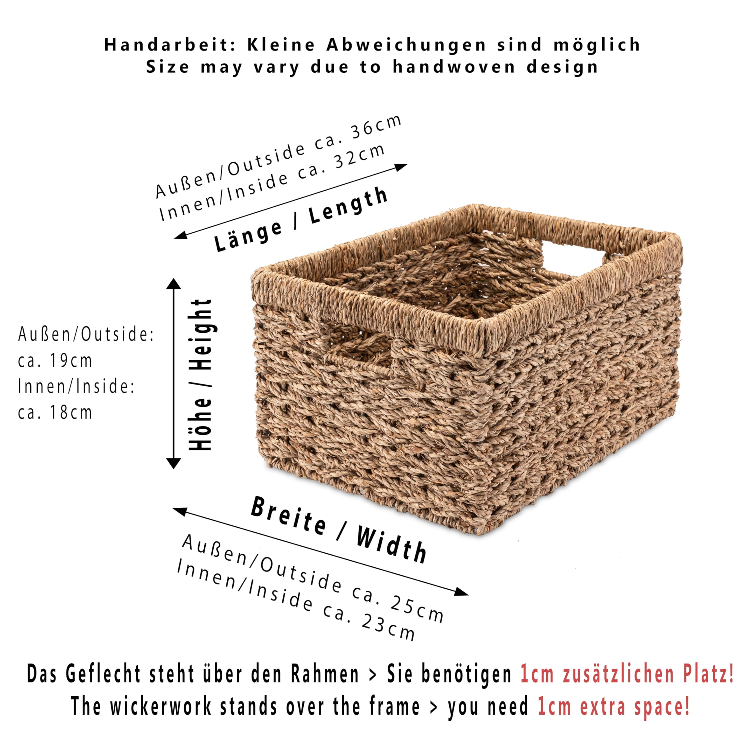 Für kleines und grosses: Decorasian Aufbewahrungs.Regalkorb, geflochten aus Seegras - sehr stabil. Die Kisten passen in viele Regale. Der Flechtkorb ist sehr stabil und vielseitig einsetzbar.