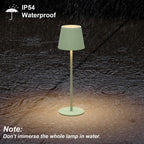 Es werde Licht: Klighten 2 Stück LED Dimmbare Akku Tischlampe, kabellos, wiederaufladbar, warme Lichtfarbe 3000K, Tischleuchte für Innen und Aussen mit USB-C, Aluminium, IP54 Wasserdicht, Dunkelgrau