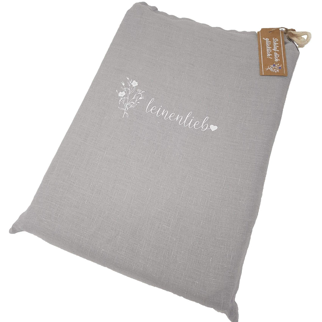 Schlaf schön! Leinen-Bettwäsche aus 100% Leinen (Bettwäsche-Set: Decke 135 x 200 cm und Kissen 80 x 80 cm), Stonewashed Leinenbettwäsche Natur beige, Bettbezug aus hochwertigem reinem Leinen
