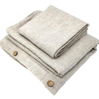 Schlaf schön! Leinen-Bettwäsche aus 100% Leinen (Bettwäsche-Set: Decke 135 x 200 cm und Kissen 80 x 80 cm), Stonewashed Leinenbettwäsche Natur beige, Bettbezug aus hochwertigem reinem Leinen