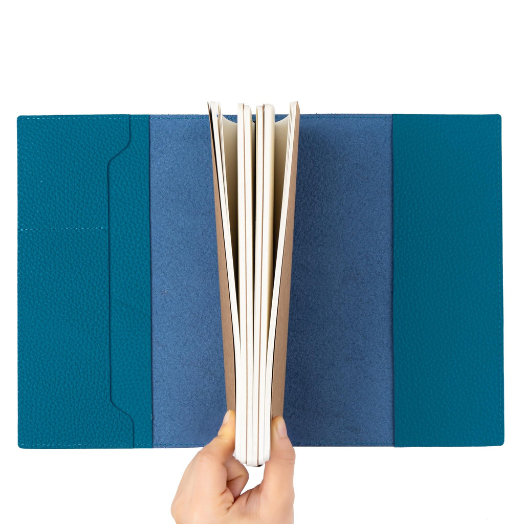 Damit keine Erinnerung verlorengeht: Wanderings A5 Travelers Notebook mit Fächern – Echtes Leder Journal, 6" x8,5/15 x 22cm Nachfüllbares Reisetagebuch, um alle Abenteuer des Lebens festzuhalten, 120 GSM Blanko Einlagen