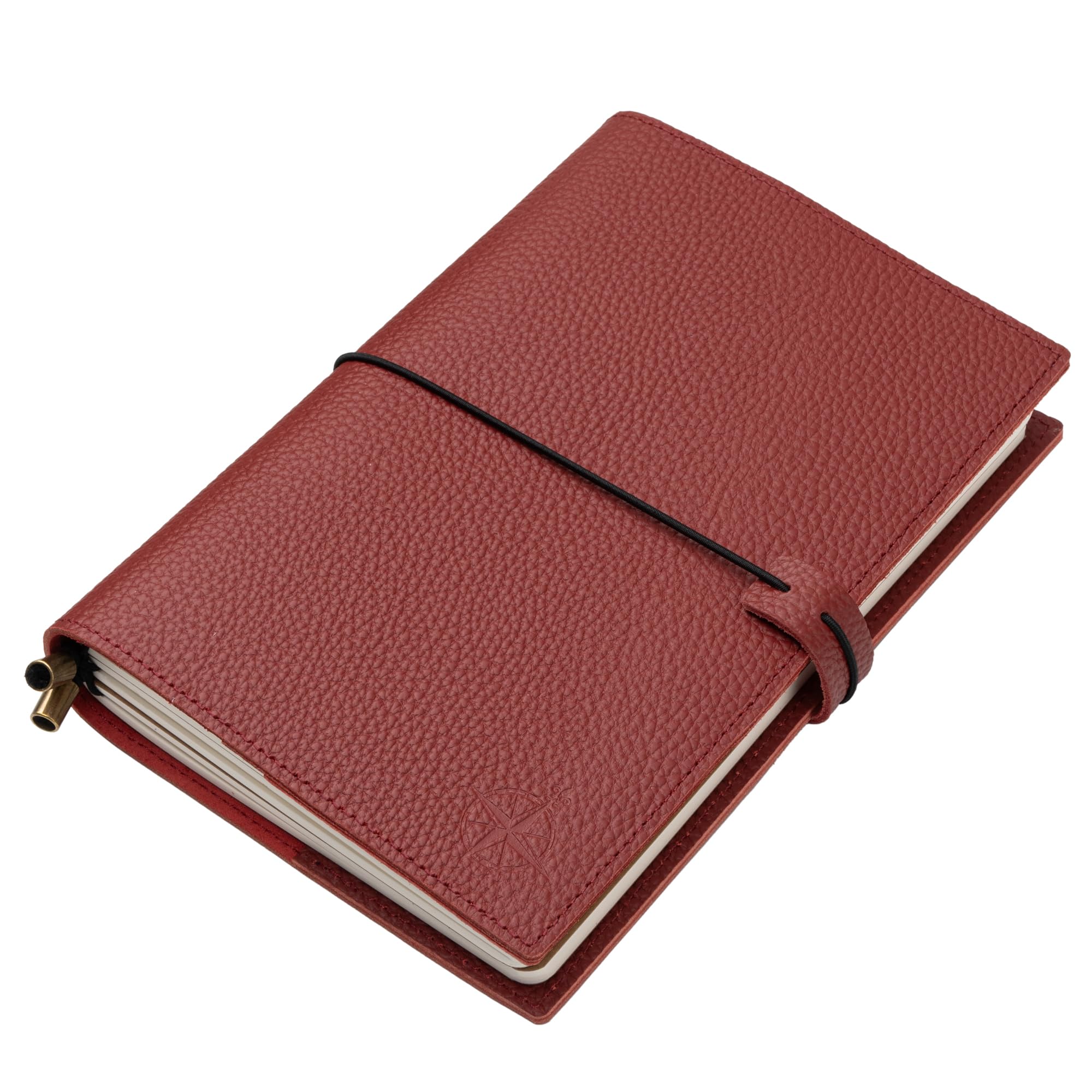 Damit keine Erinnerung verlorengeht: Wanderings A5 Travelers Notebook mit Fächern – Echtes Leder Journal, 6" x8,5/15 x 22cm Nachfüllbares Reisetagebuch, um alle Abenteuer des Lebens festzuhalten, 120 GSM Blanko Einlagen