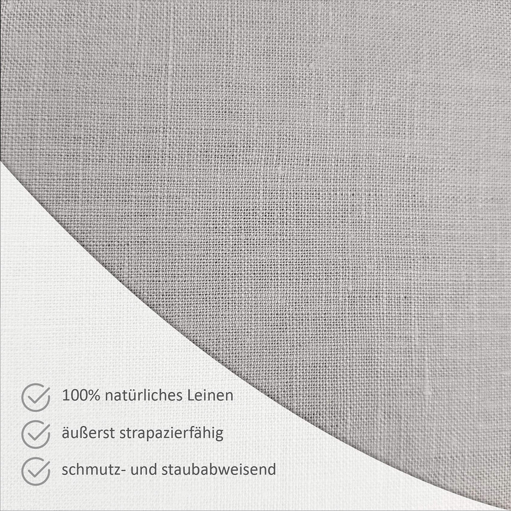 Schlaf schön! Leinen-Bettwäsche aus 100% Leinen (Bettwäsche-Set: Decke 135 x 200 cm und Kissen 80 x 80 cm), Stonewashed Leinenbettwäsche Natur beige, Bettbezug aus hochwertigem reinem Leinen