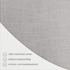 Schlaf schön! Leinen-Bettwäsche aus 100% Leinen (Bettwäsche-Set: Decke 135 x 200 cm und Kissen 80 x 80 cm), Stonewashed Leinenbettwäsche Natur beige, Bettbezug aus hochwertigem reinem Leinen