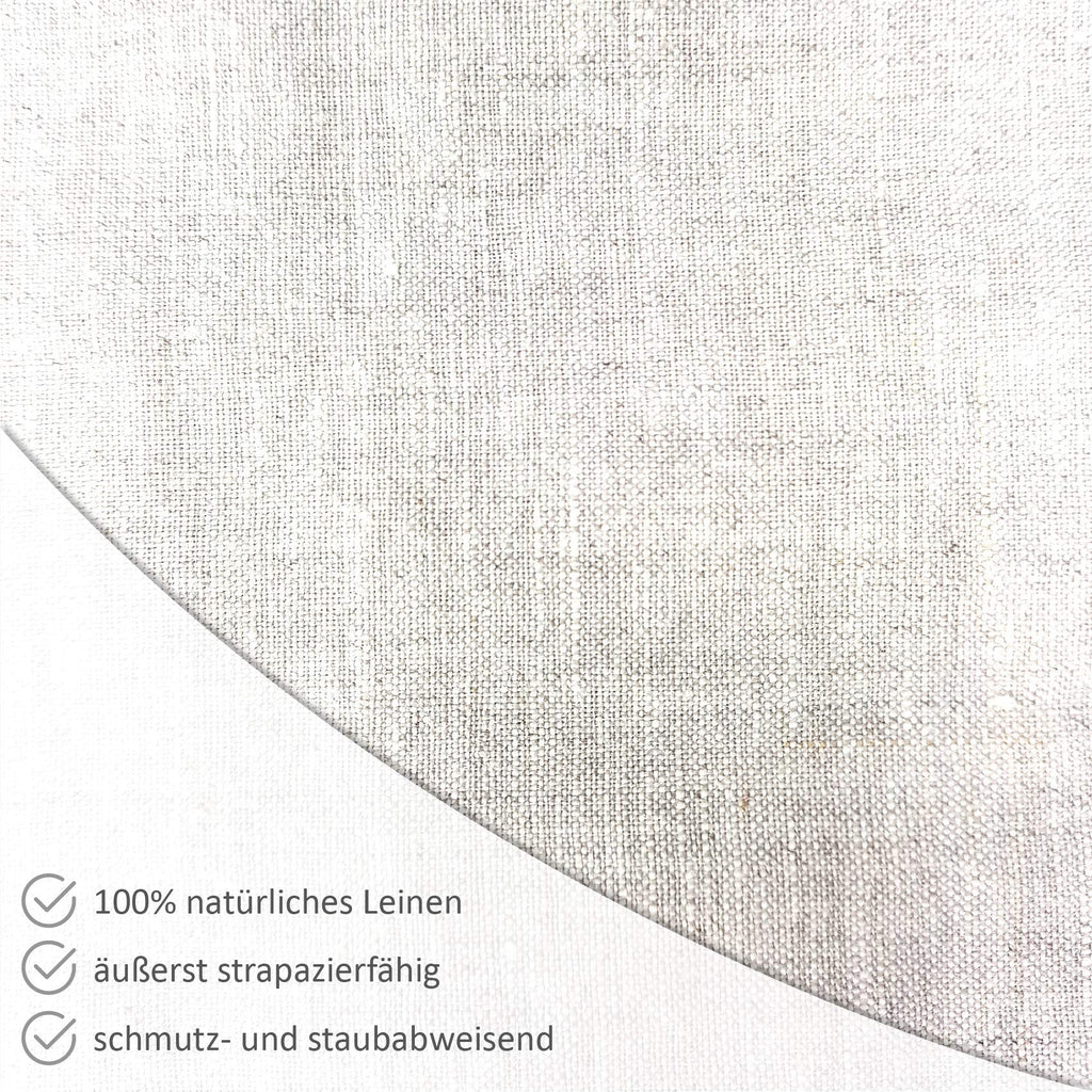 Schlaf schön! Leinen-Bettwäsche aus 100% Leinen (Bettwäsche-Set: Decke 135 x 200 cm und Kissen 80 x 80 cm), Stonewashed Leinenbettwäsche Natur beige, Bettbezug aus hochwertigem reinem Leinen