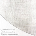 Schlaf schön! Leinen-Bettwäsche aus 100% Leinen (Bettwäsche-Set: Decke 135 x 200 cm und Kissen 80 x 80 cm), Stonewashed Leinenbettwäsche Natur beige, Bettbezug aus hochwertigem reinem Leinen