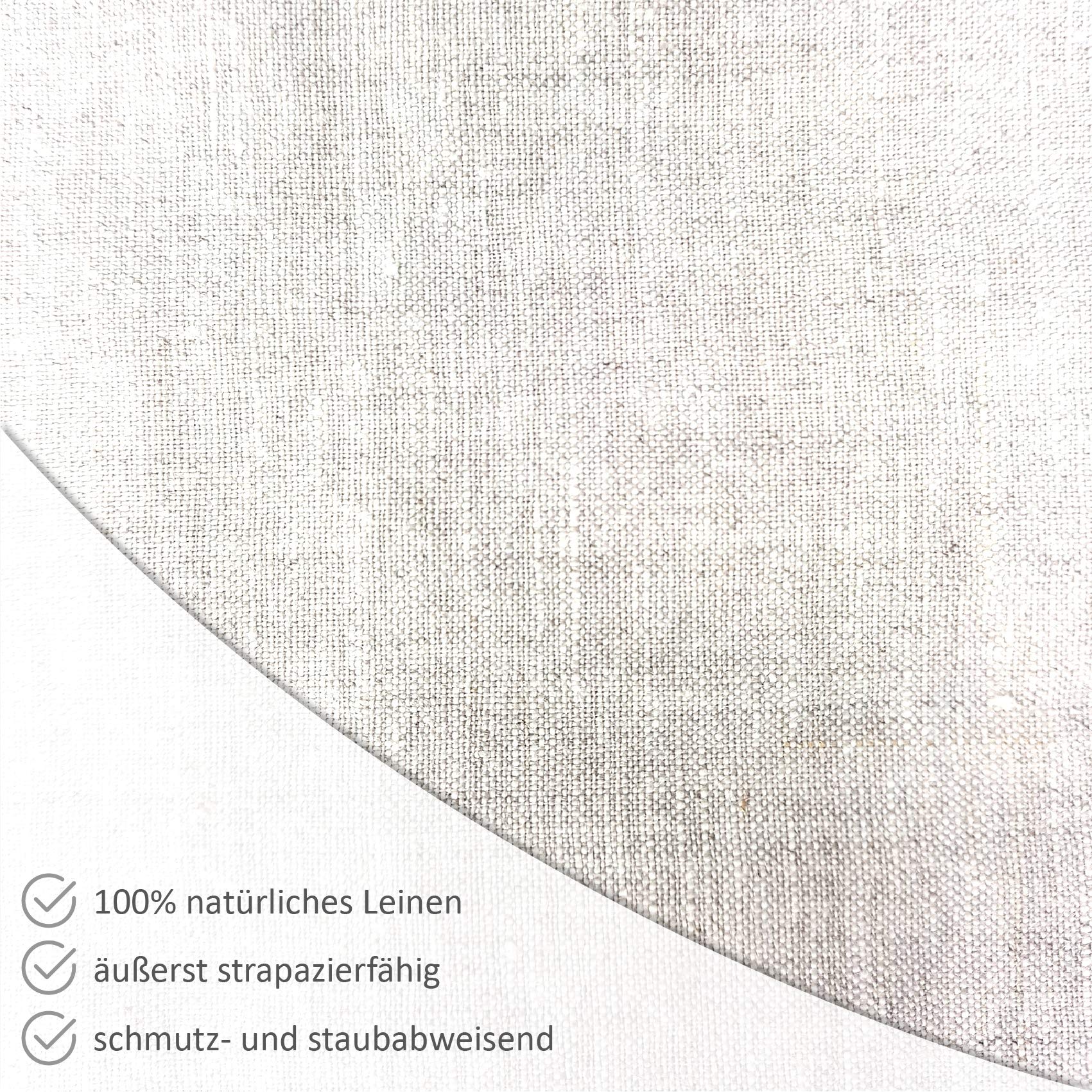 Schlaf schön! Leinen-Bettwäsche aus 100% Leinen (Bettwäsche-Set: Decke 135 x 200 cm und Kissen 80 x 80 cm), Stonewashed Leinenbettwäsche Natur beige, Bettbezug aus hochwertigem reinem Leinen