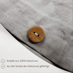 Schlaf schön! Leinen-Bettwäsche aus 100% Leinen (Bettwäsche-Set: Decke 135 x 200 cm und Kissen 80 x 80 cm), Stonewashed Leinenbettwäsche Natur beige, Bettbezug aus hochwertigem reinem Leinen